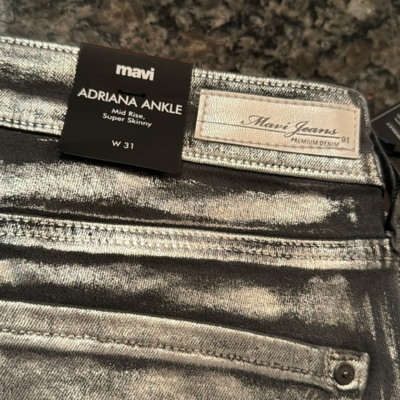 Mavi Adriana ankle silver galactic jeans 31 NWT - Picture 8 of 12